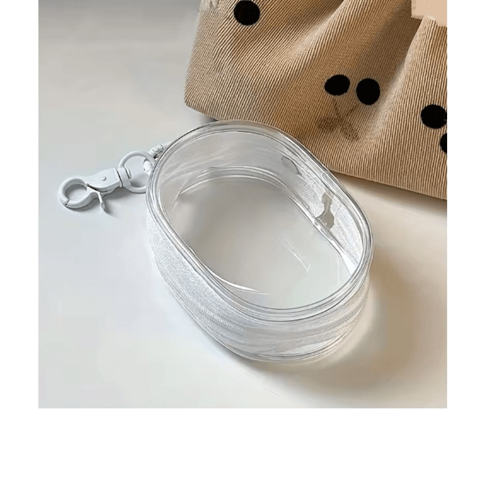 Mini Clear Zipper Storage Bag Portable Earphone And Charger Organizer 5