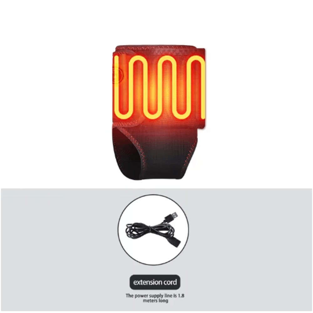 Portable Ankle Massager With Heat And Vibration Adjustable Support Brace 3