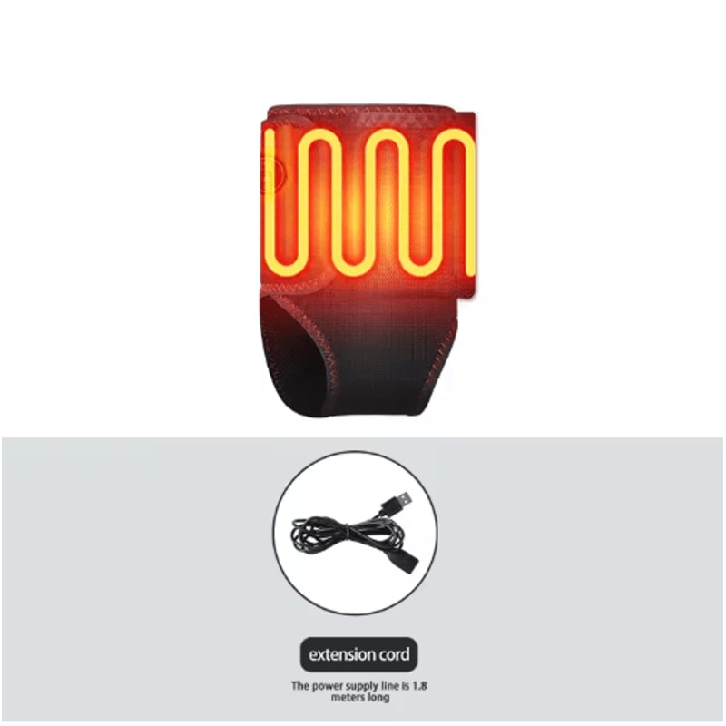 Portable Ankle Massager With Heat And Vibration Adjustable Support Brace 3