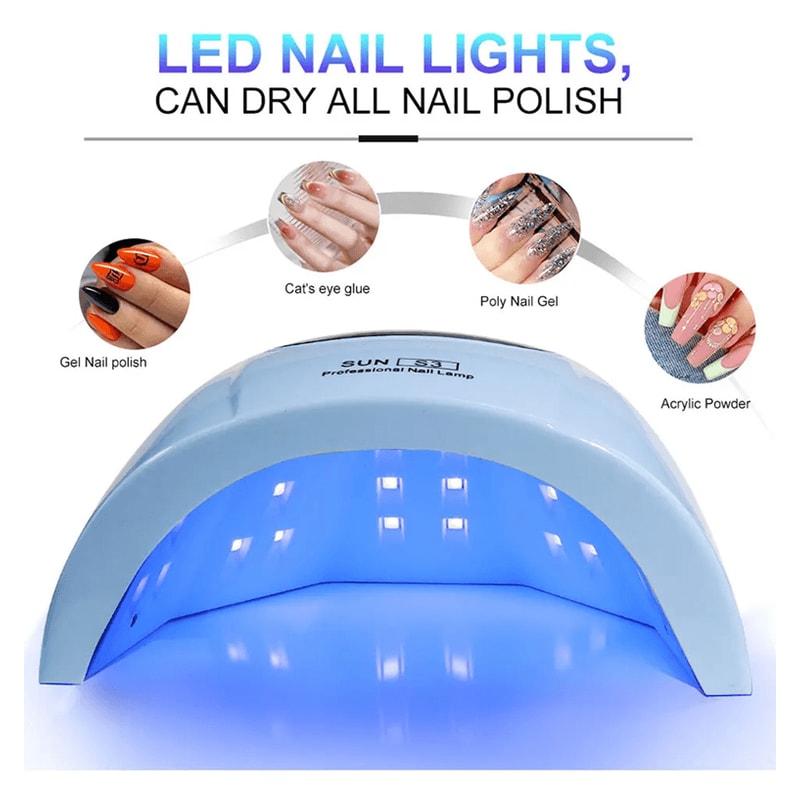 LED UV Nail Lamp Gel Polish Dryer With Motion Sensor Display 1