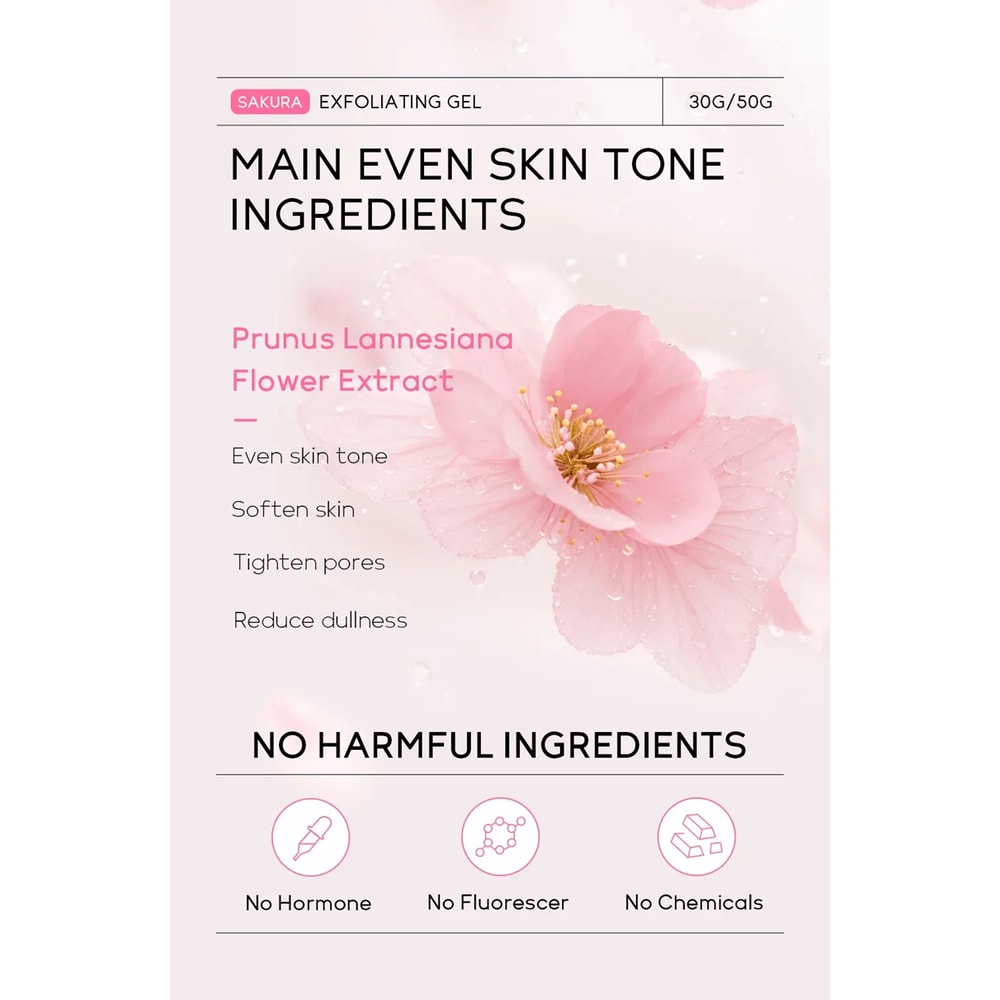 Sakura Exfoliating Peeling Gel Moisturizing Facial Scrub 2