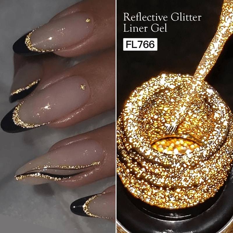 Reflective Glitter Nail Gel Polish UV LED Liner Painting Gel 2