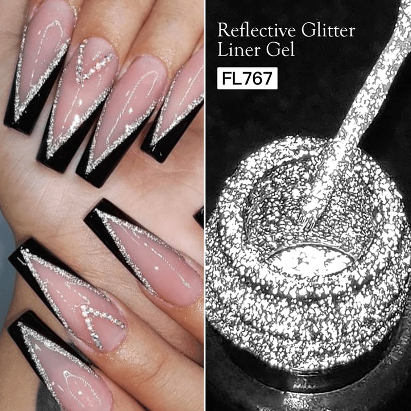 Reflective Glitter Nail Gel Polish UV LED Liner Painting Gel 3
