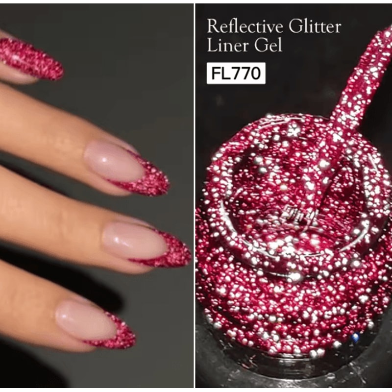 Reflective Glitter Nail Gel Polish UV LED Liner Painting Gel 6