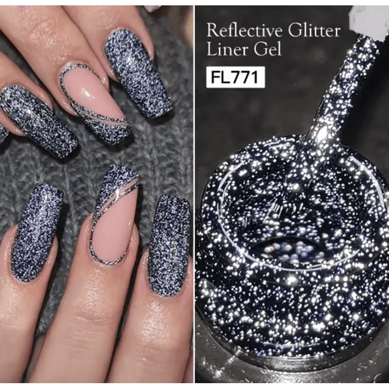 Reflective Glitter Nail Gel Polish UV LED Liner Painting Gel 7