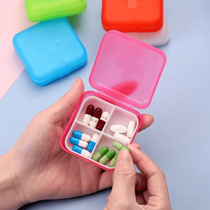 Portable Pill Organizer Box Mini Pocket Medicine Storage Case 3