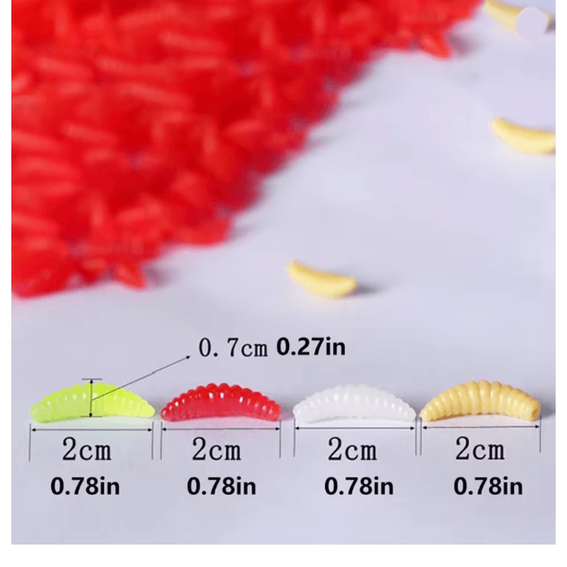 Soft Fishing Worm Bait Set Realistic Lifelike Soft Lures 50 Pack 1