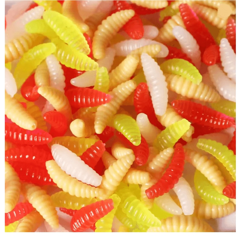 Soft Fishing Worm Bait Set Realistic Lifelike Soft Lures 50 Pack 4