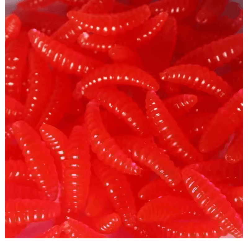 Soft Fishing Worm Bait Set Realistic Lifelike Soft Lures 50 Pack 6