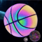 Reflective Colorful Basketball For Night Play And Decorative Fun 0