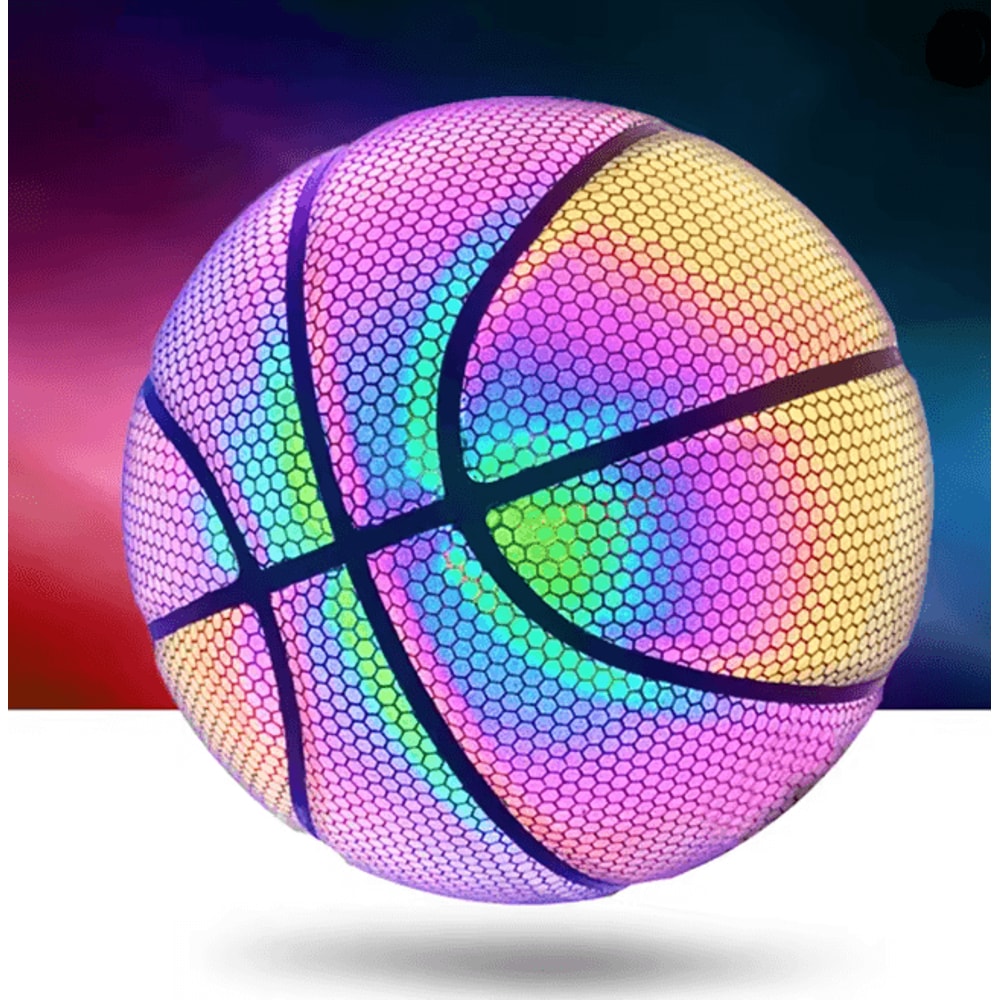 Reflective Colorful Basketball For Night Play And Decorative Fun 3