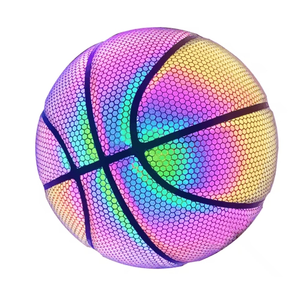 Reflective Colorful Basketball For Night Play And Decorative Fun 4