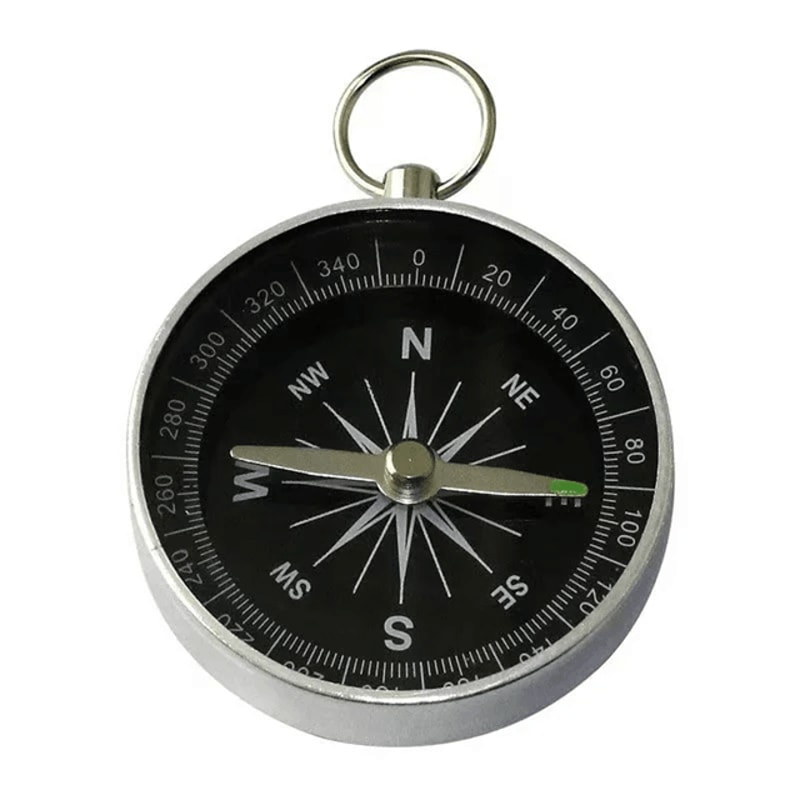 G44 Aluminum Compass Keychain Mini Pocket Navigation Tool 0