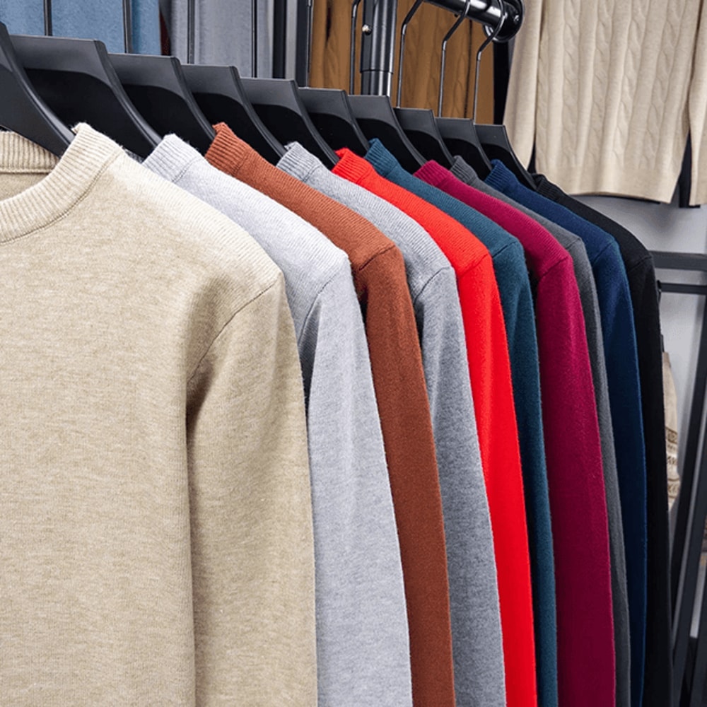 Modern Diamond Knit Crew Neck Sweater Mens Casual Pullover 0