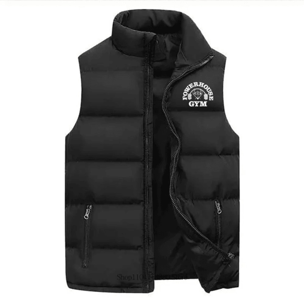 Modern Mens Sleeveless Puffer Vest Mandarin Collar Casual Jacket 2