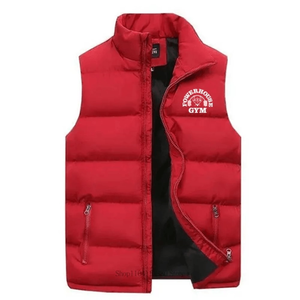 Modern Mens Sleeveless Puffer Vest Mandarin Collar Casual Jacket 3