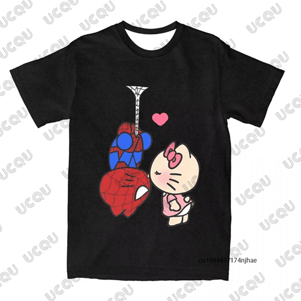 Mens Cartoon Print Two Piece Tracksuit T Shirt And Pajama Pants Set 3