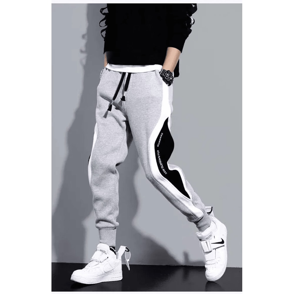 UrbanFlex Mens Black Jogger Pants Hip Hop Casual Sweatpants 3