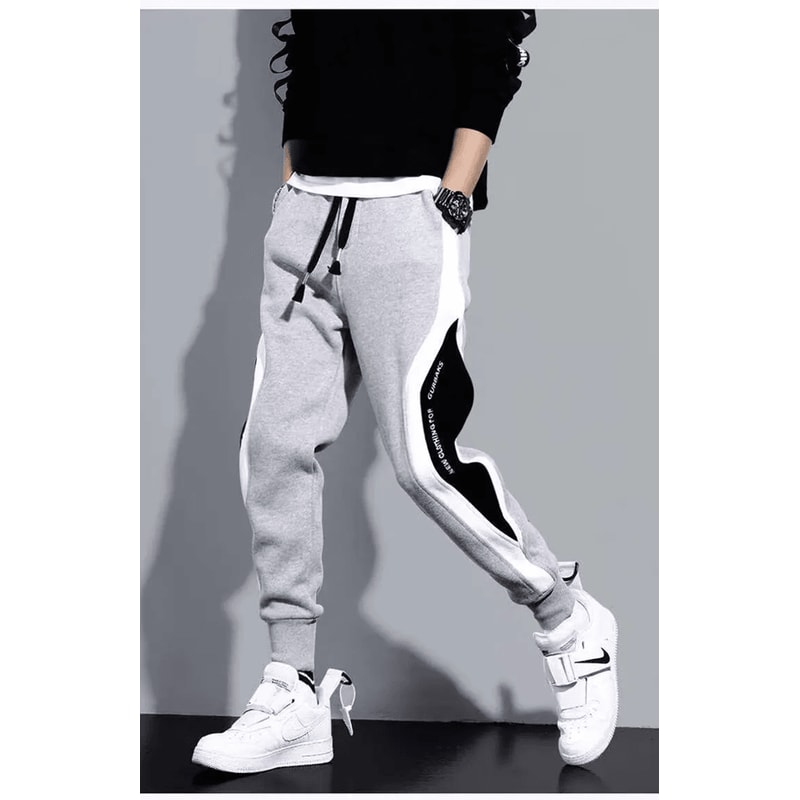 UrbanFlex Mens Black Jogger Pants Hip Hop Casual Sweatpants 3