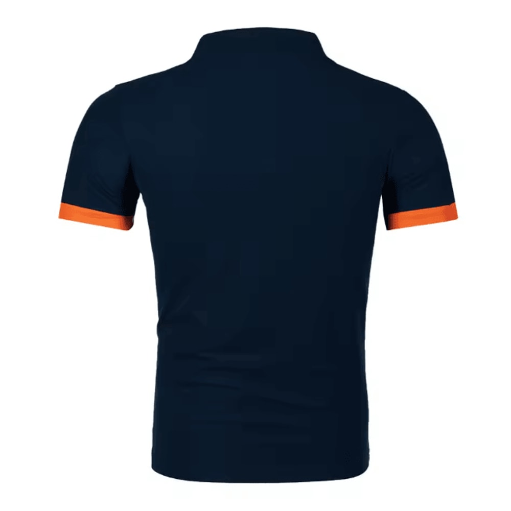 Mens Short Sleeve Color Block Lapel Shirt Casual Fashion Top 3