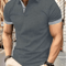 Mens Short Sleeve Color Block Lapel Shirt Casual Fashion Top 12
