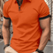 Mens Short Sleeve Color Block Lapel Shirt Casual Fashion Top 22
