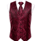 Mens Silk Jacquard Vest Tie And Accessory Set For Formal Wear 0