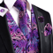 Mens Silk Jacquard Vest Tie And Accessory Set For Formal Wear 17