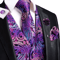Mens Silk Jacquard Vest Tie And Accessory Set For Formal Wear 17