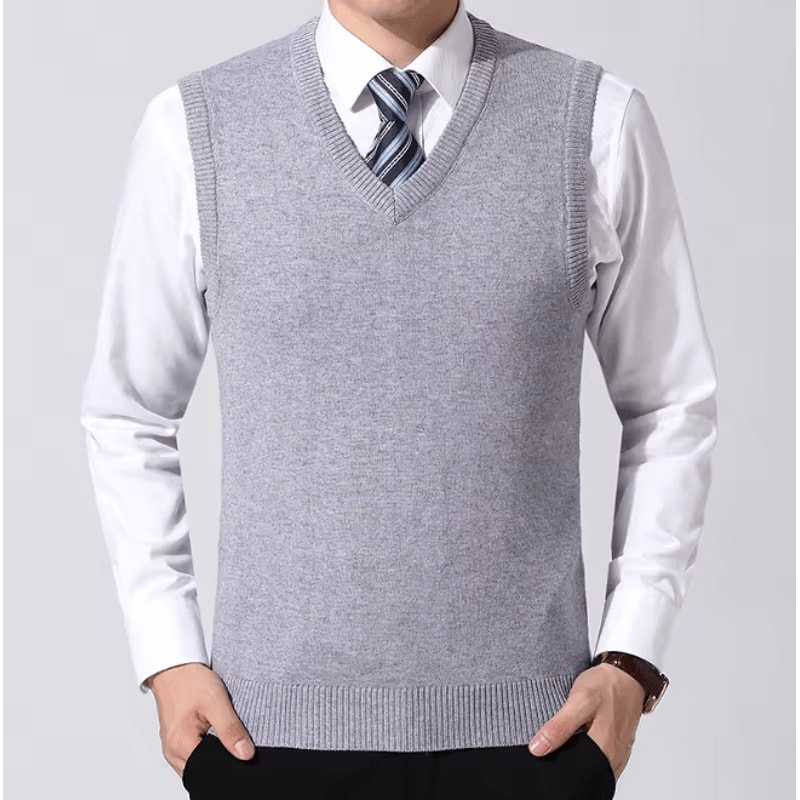 Mens Casual Sweater Vest Warm Knit Autumn Winter Wear 8