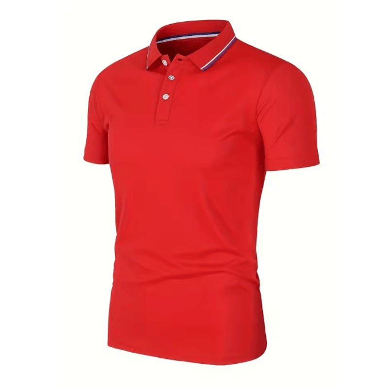 Mens Summer Breathable Polo Shirt Short Sleeve Casual Top 9