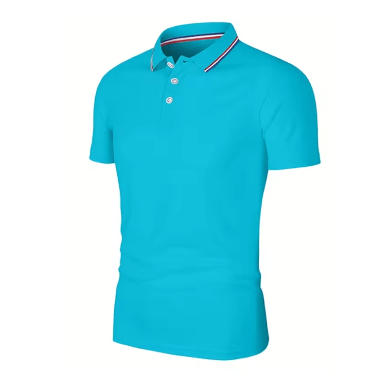 Mens Summer Breathable Polo Shirt Short Sleeve Casual Top 13