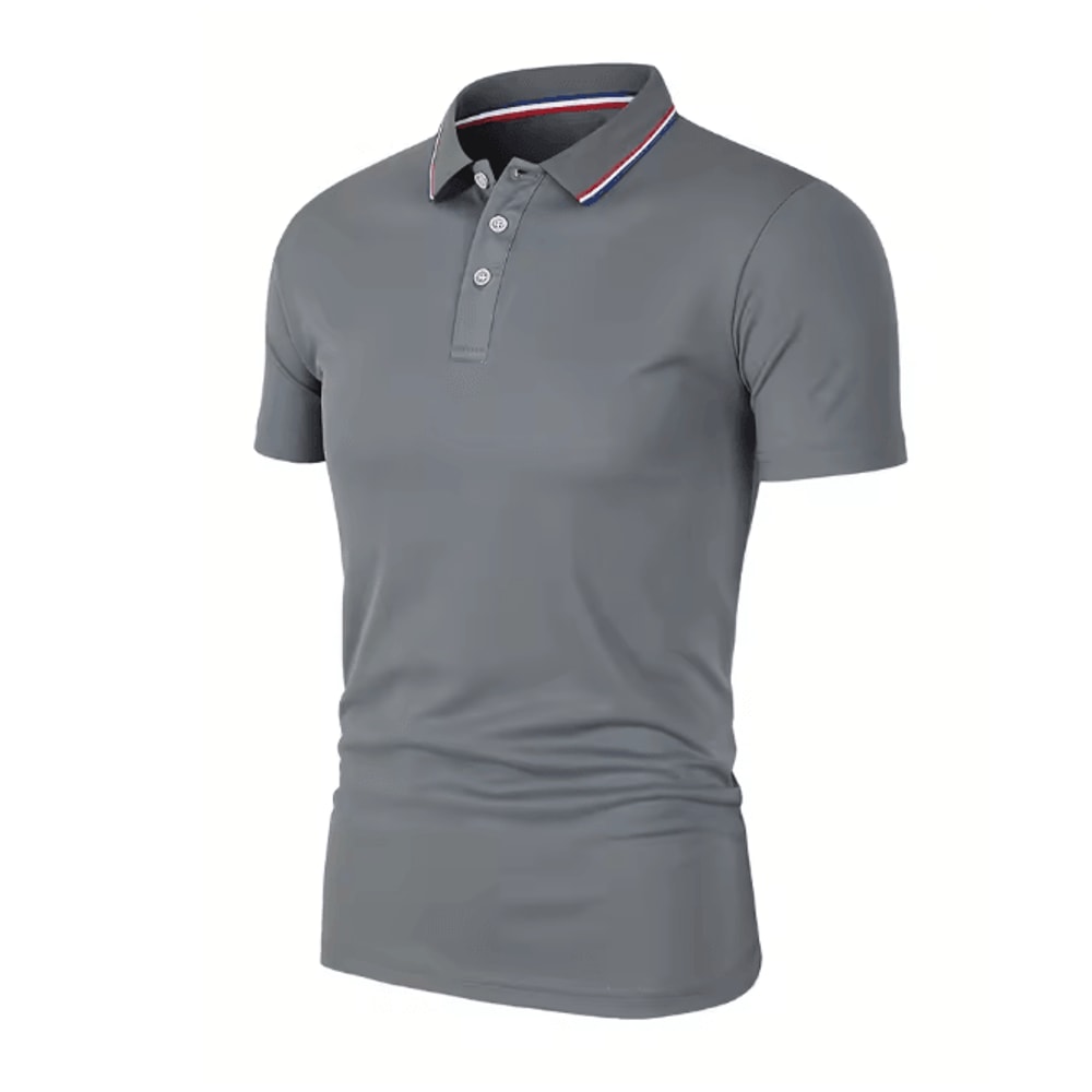 Mens Summer Breathable Polo Shirt Short Sleeve Casual Top 4