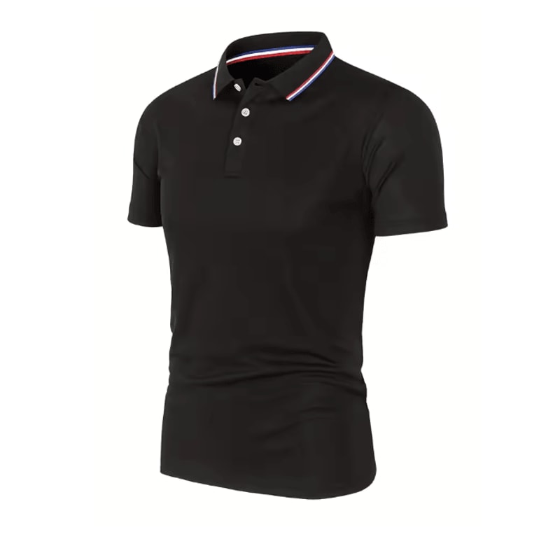 Mens Summer Breathable Polo Shirt Short Sleeve Casual Top 5