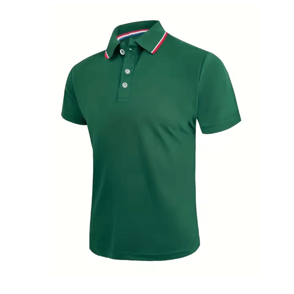 Mens Summer Breathable Polo Shirt Short Sleeve Casual Top 7