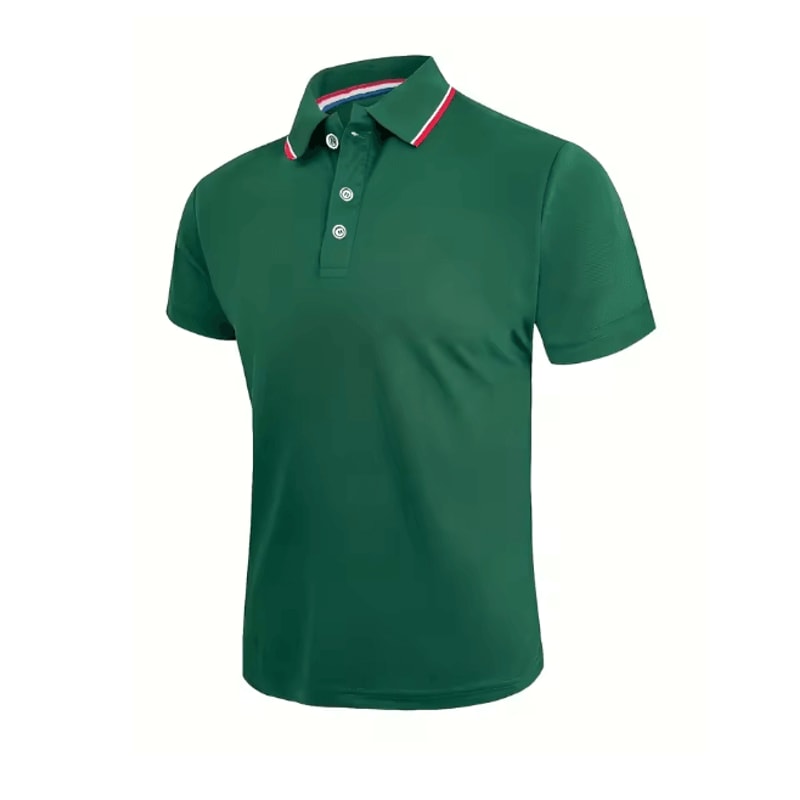 Mens Summer Breathable Polo Shirt Short Sleeve Casual Top 7