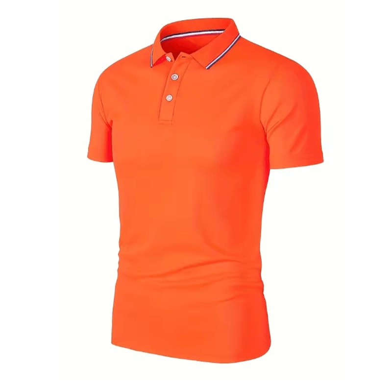 Mens Summer Breathable Polo Shirt Short Sleeve Casual Top 8
