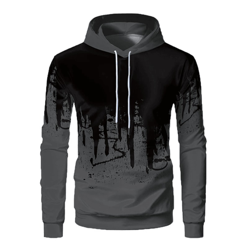 Mens 3D Printed Hooded Sports Sweater Casual Outdoor Pullover 4