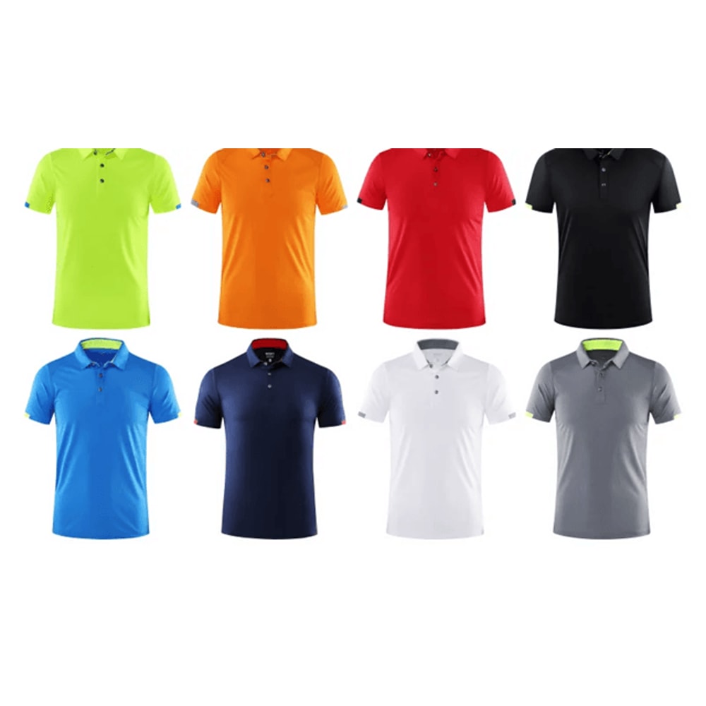 Mens Quick Dry Polo Shirt Lightweight Sports Fitness Top 0
