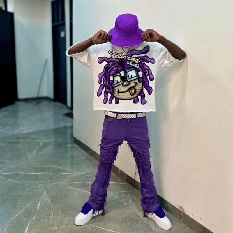 American Cartoon Streetwear T Shirt Y2K Gothic Hip Hop Style 1