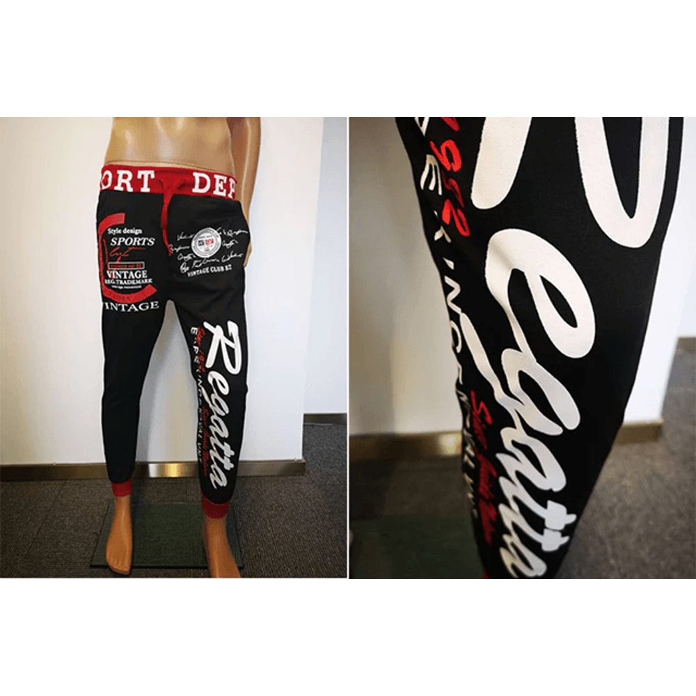 Mens Graphic Jogger Sweatpants Casual Streetwear Elastic Waist 0