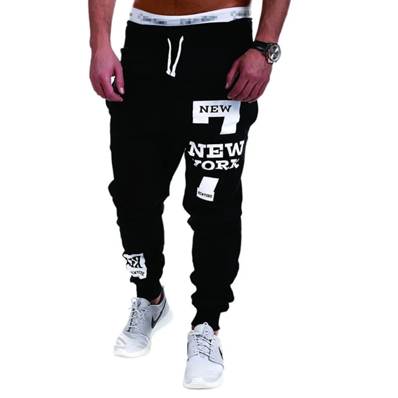 Mens Graphic Jogger Sweatpants Casual Streetwear Elastic Waist 2