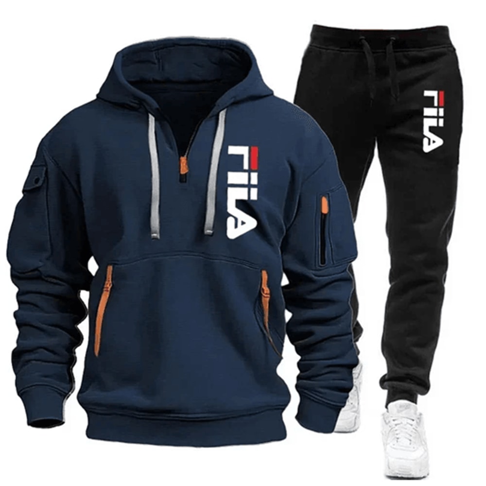 Mens Zip Up Hoodie And Sweatpants Sportswear Set Casual Fitness Jogging Outfit 10