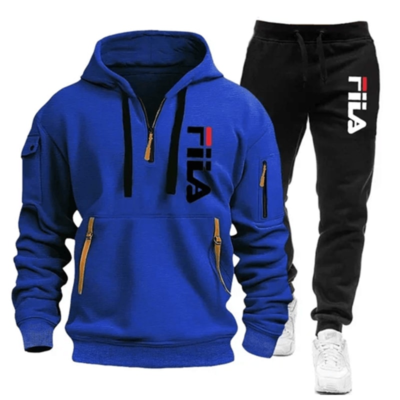 Mens Zip Up Hoodie And Sweatpants Sportswear Set Casual Fitness Jogging Outfit 12