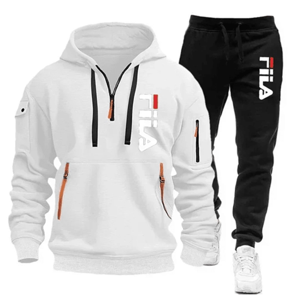 Mens Zip Up Hoodie And Sweatpants Sportswear Set Casual Fitness Jogging Outfit 15