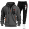 Mens Zip Up Hoodie And Sweatpants Sportswear Set Casual Fitness Jogging Outfit 1