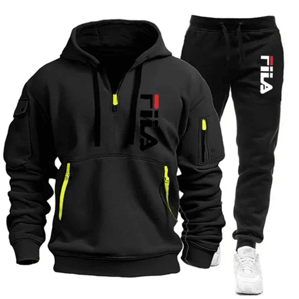 Mens Zip Up Hoodie And Sweatpants Sportswear Set Casual Fitness Jogging Outfit 8