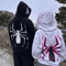 Spider Graphic Zip Up Hoodie Oversized Harajuku Streetwear Jacket 1