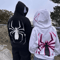 Spider Graphic Zip Up Hoodie Oversized Harajuku Streetwear Jacket 1