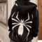 Spider Graphic Zip Up Hoodie Oversized Harajuku Streetwear Jacket 3